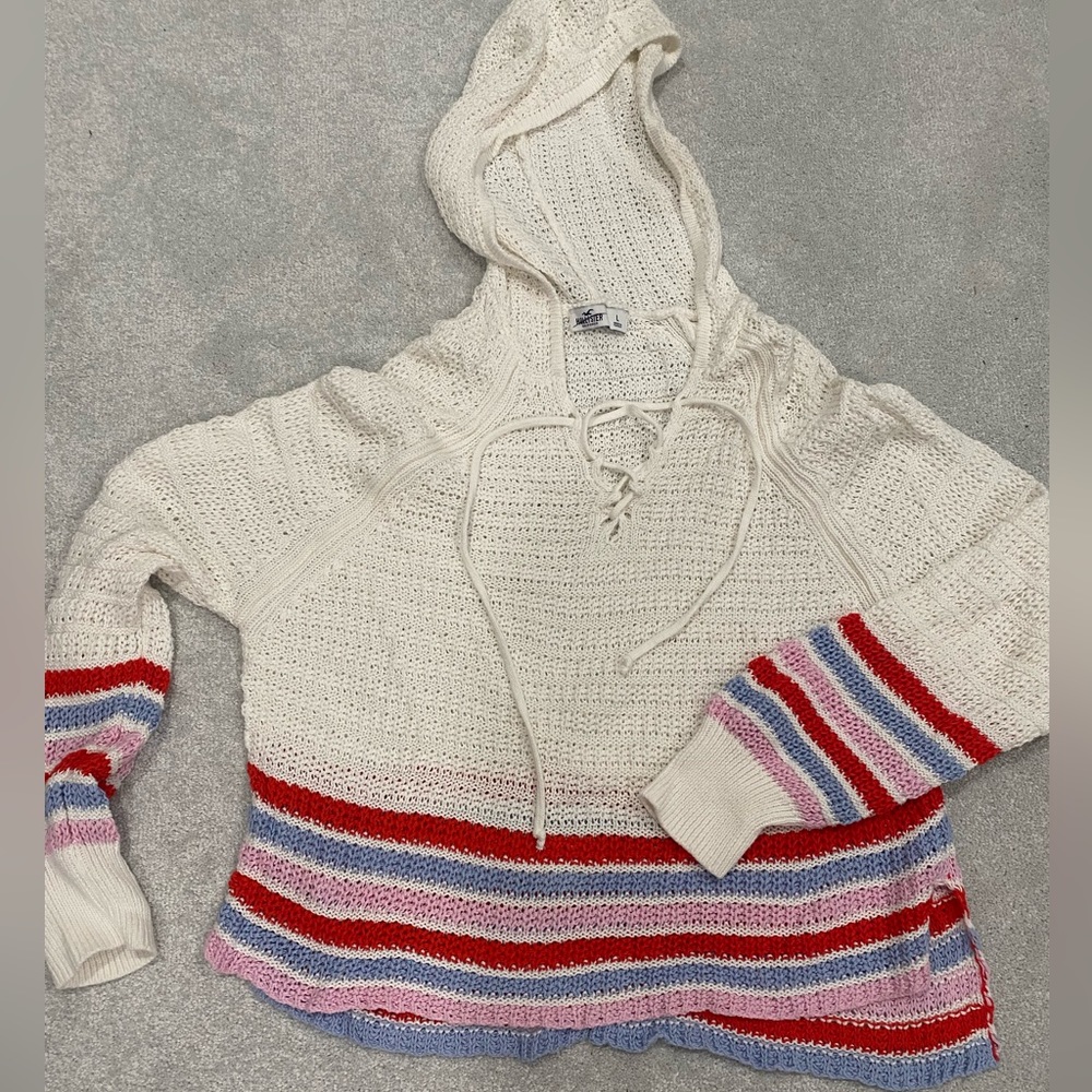 Hollister lace up sweater